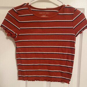 American Eagle Striped Crop Top